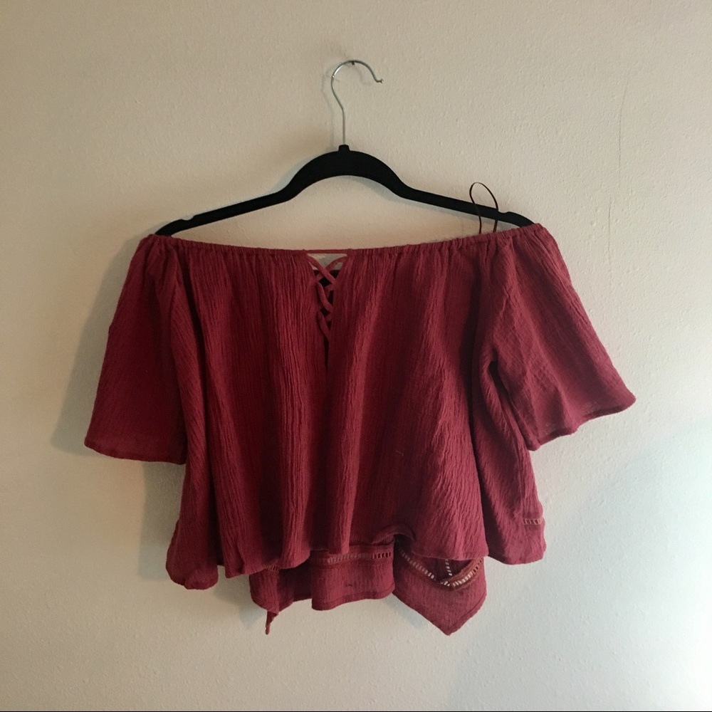 Pink Off the Shoulder Top - Picture 2 of 3